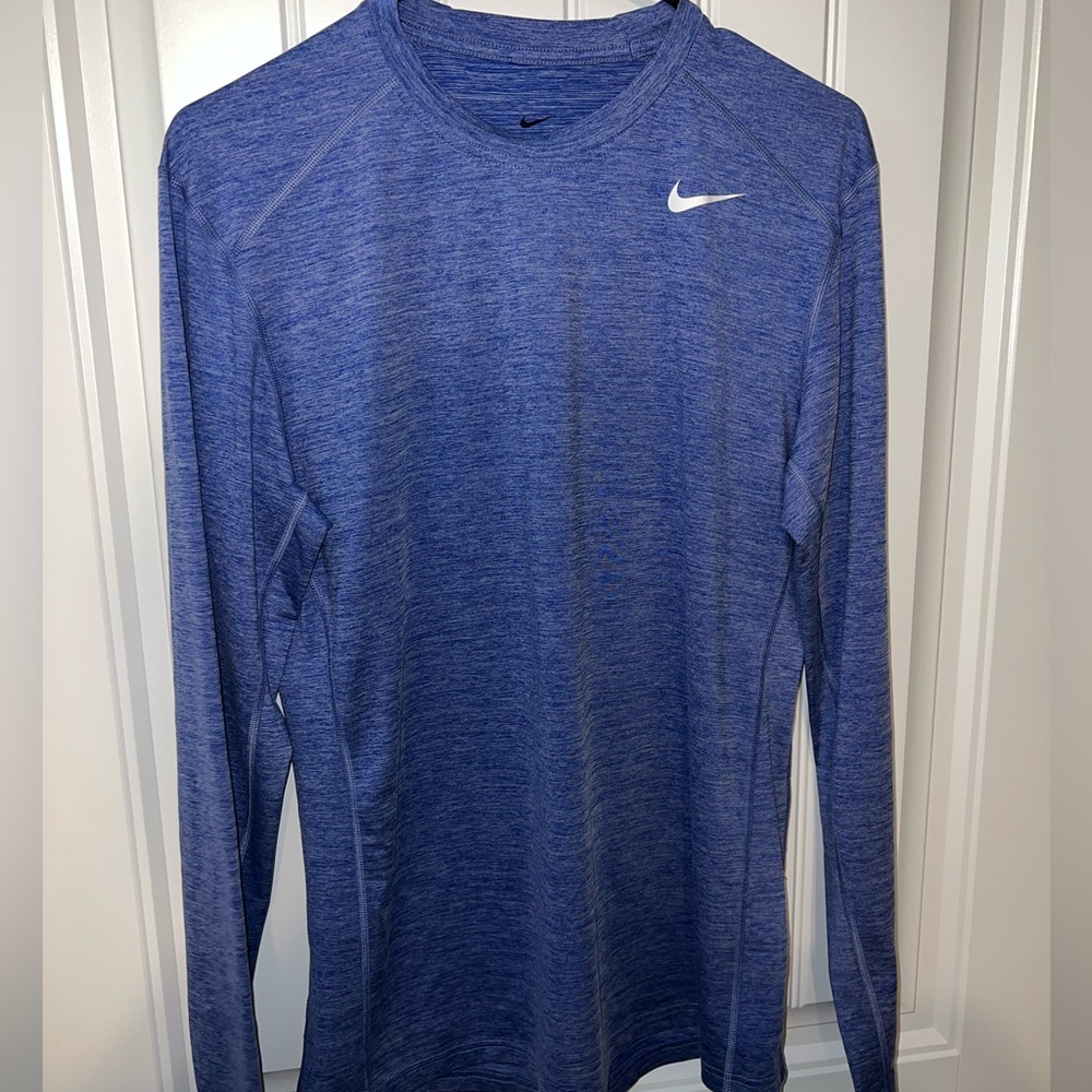 Blue Nike Long Sleeve Dri Fit